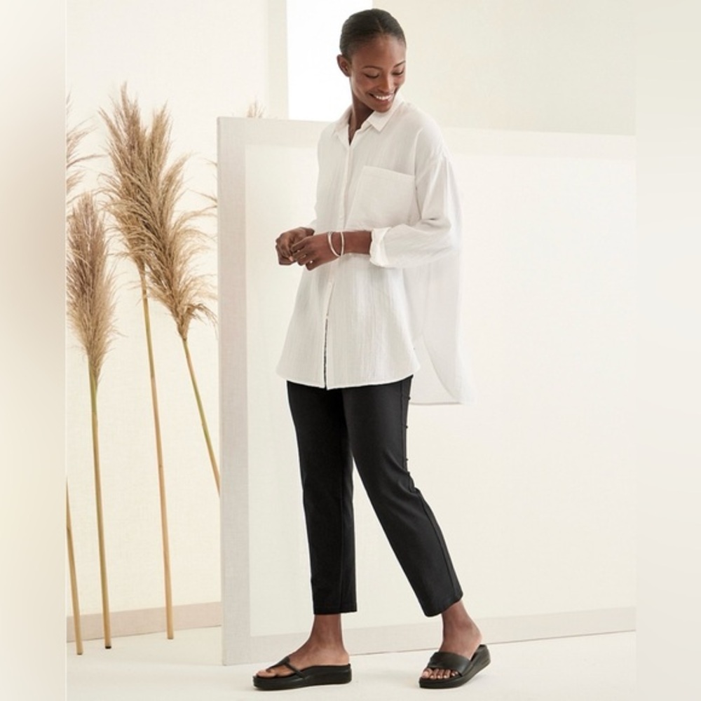 Eileen Fisher Stretch Crepe Slim Ankle Pants